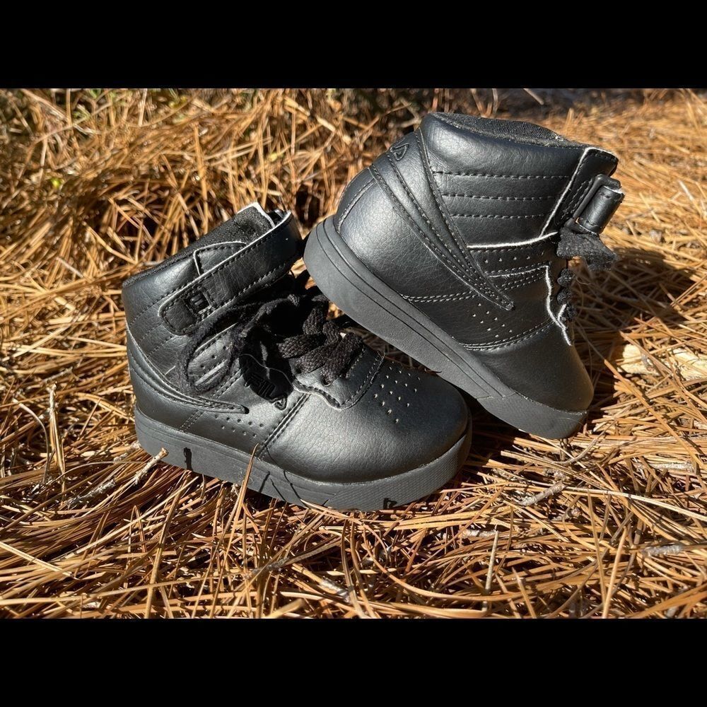 Fila black high tops- toddler size 7